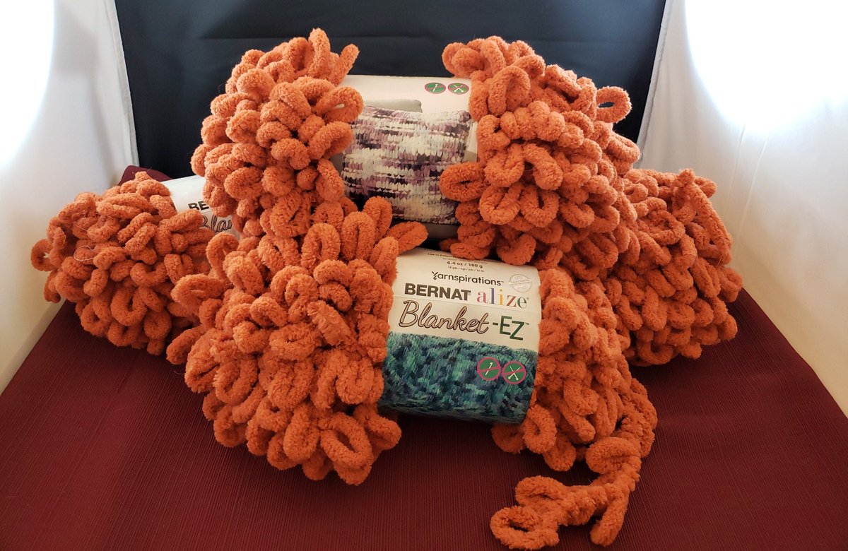 Thanks for the kind words! ★★★★★ 'Item as described. Fast shipping! Already used all of it.' Margaret etsy.me/3DcxIvc #etsy #orange #crochet #7jumbo #polyester #no #skeins #yarnspirations #bernat #alize