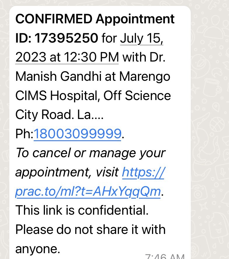 @MarengoCIMS unprofessional hospital . Had taken Cnfmd appointment with Dr Manish Gandhi thru practo for urgent gastro issue which might need surgery . Surprised that dr was not available at appointee hour . Supervisor refused to speak