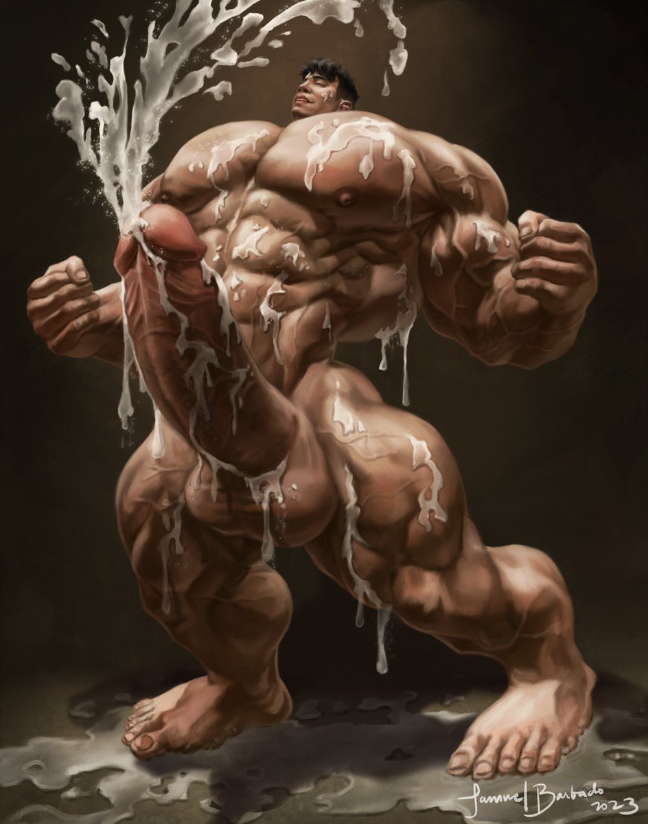 "Elation"

He came right when he realized how big he had become.

#musclegrowth #art #giant