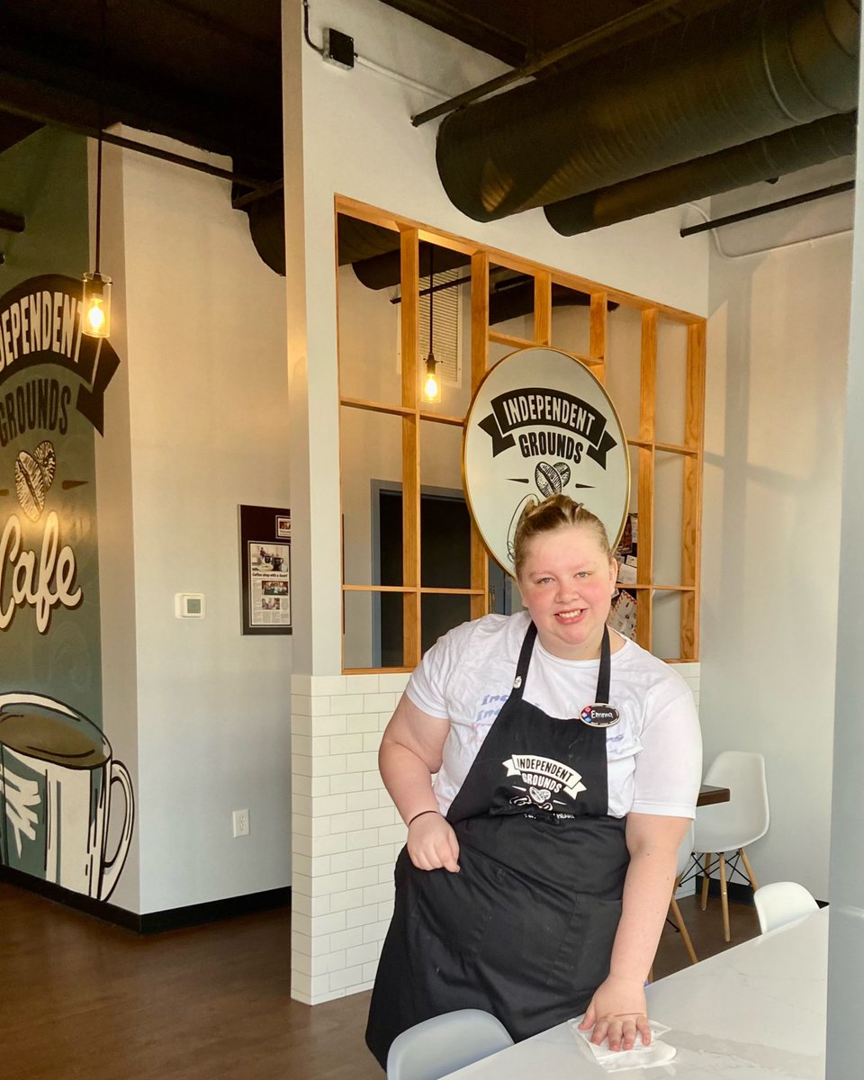 indiegrndscafe's tweet photo. It’s Emma‘s 23rd birthday! And she is in her favorite place waiting to serve you. Stop in and wish her Happy Birthday. As the inspiration for Independent Grounds, Emma can’t wait to show you what she can do.☕️
#IndependentGrounds #InclusionMatters #Coffee #Kennesaw #KSU https://t.co/HCK5dCuTnv
