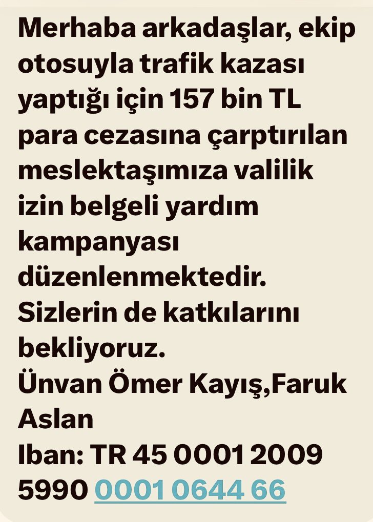 ErcanSeki's tweet photo. İşte bu olmaz… Olmamalı…

Mersin Toroslar ilçesi

Türkiye Cumhuriyeti büyük devlettir. Kaza yapan ekip otosunun masrafını, aracı kullanan polise ödetmek devletin azametine yakışmaz @EmniyetGM

Sn @AliYerlikaya’nın duruma el koyacağını umuyorum

@MersinValiligi @EmniyetMersin https://t.co/ejBknCtksN