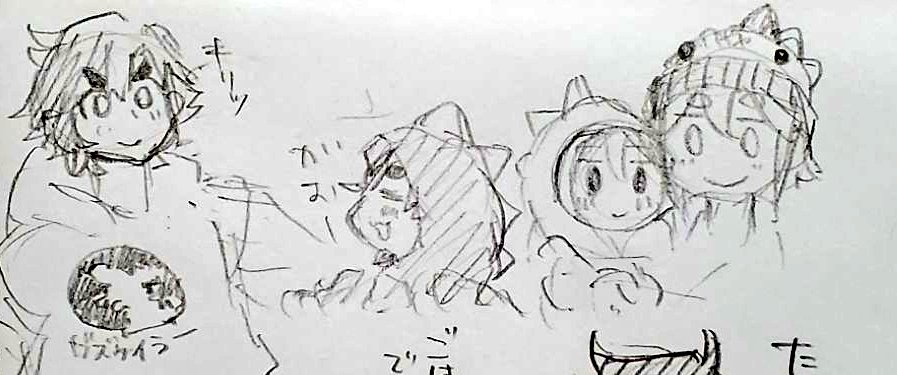 ベビとバニアの出会いと親子お揃いはかわいいですね(ミオリネさん入らなかった) 
