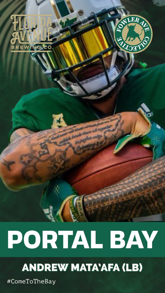 Come get to know @USFFootball transfer portal newcomer @andrew_mataafa at our Portal Bay event July 30 at @FloridaAveBrew 🤘 🎟️🔗 fowleravenue.com/events Become a member and claim your ticket today❗️