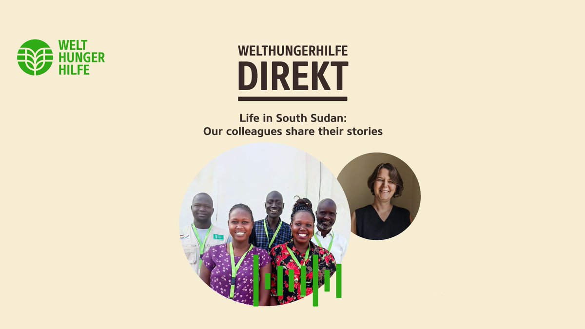 Welthungerhilfe's tweet photo. 12 years ago, South Sudan became independent. To mark the occasion, we have a special edition of our podcast - in English for the first time. Five colleagues @WHH_SouthSudan from Bentiu, an IDP camp in the north, share their stories. #SSOT

🎧 https://t.co/TFeEuiuUFu https://t.co/SACHX5JmvD