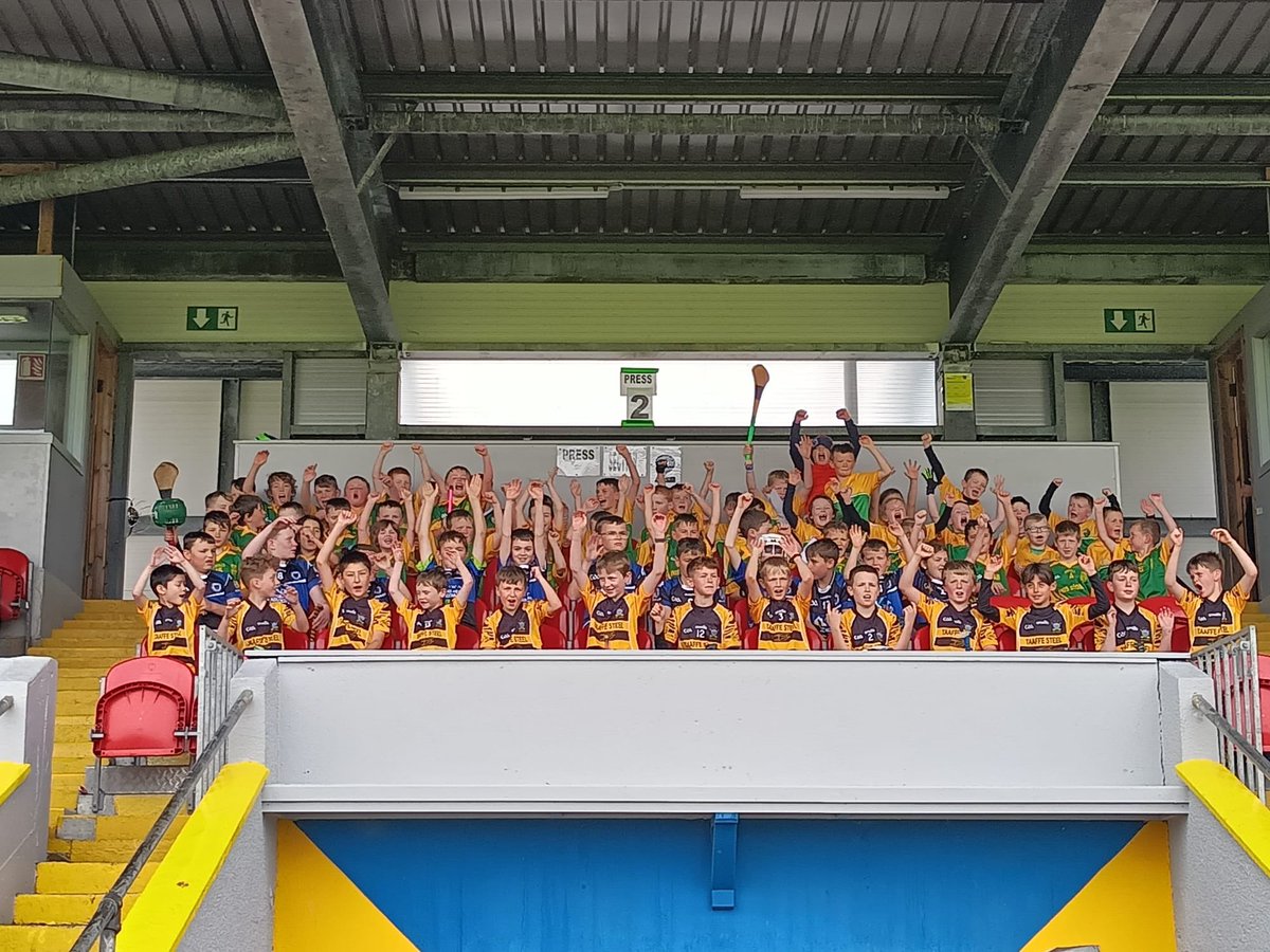DLynchSport's tweet photo. A mighty mornings hurling in Cusack Park for the stars of the future. Credit to @HurlingUnderage, @MichealGDAClare, @Hurlingcoach & crew for organising it. Brilliant for these young people to get to play in their county grounds #BannerRising https://t.co/0XpPeuqdCH