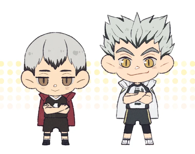 Some old inarizaki drawing and a bokuto I had so much energy back then lol