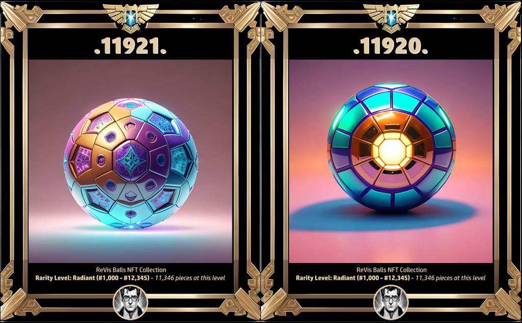 11921 &amp; 11920 of ReVis Balls NFT #revisballs at #rarible
Collection Homepage rarible.com/revisballs

Direct NFT Links :
11921 : rarible.com/token/0xfa4023…
11920 : rarible.com/token/0xfa4023…

#NFT, #NFTs, #NFTCommunity, #NFTdrop, #nftcollector, #NFTCommuntiy, #NFTAlerts, #nftcollector,