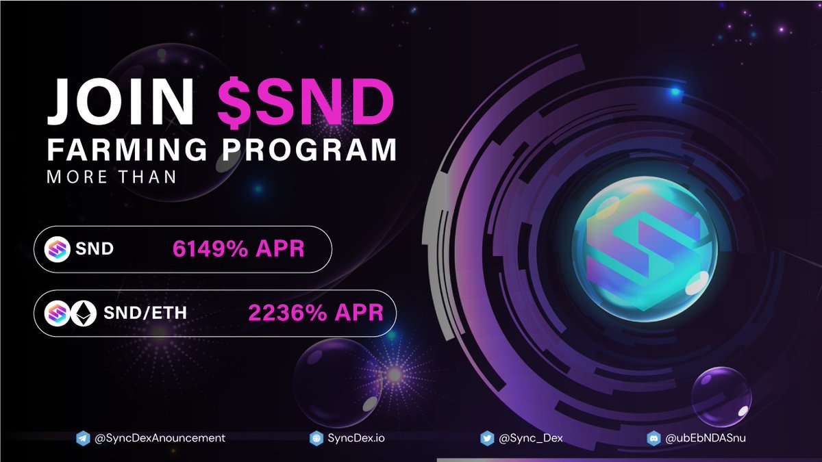 💎STAKING/YIELD FARMING In addition to the SND token and referral program, Syncdex also offers a staking program. This allows users to stake their SND tokens and earn rewards. The rewards are paid out in SND, and the amount earned depends on the length of time the tokens