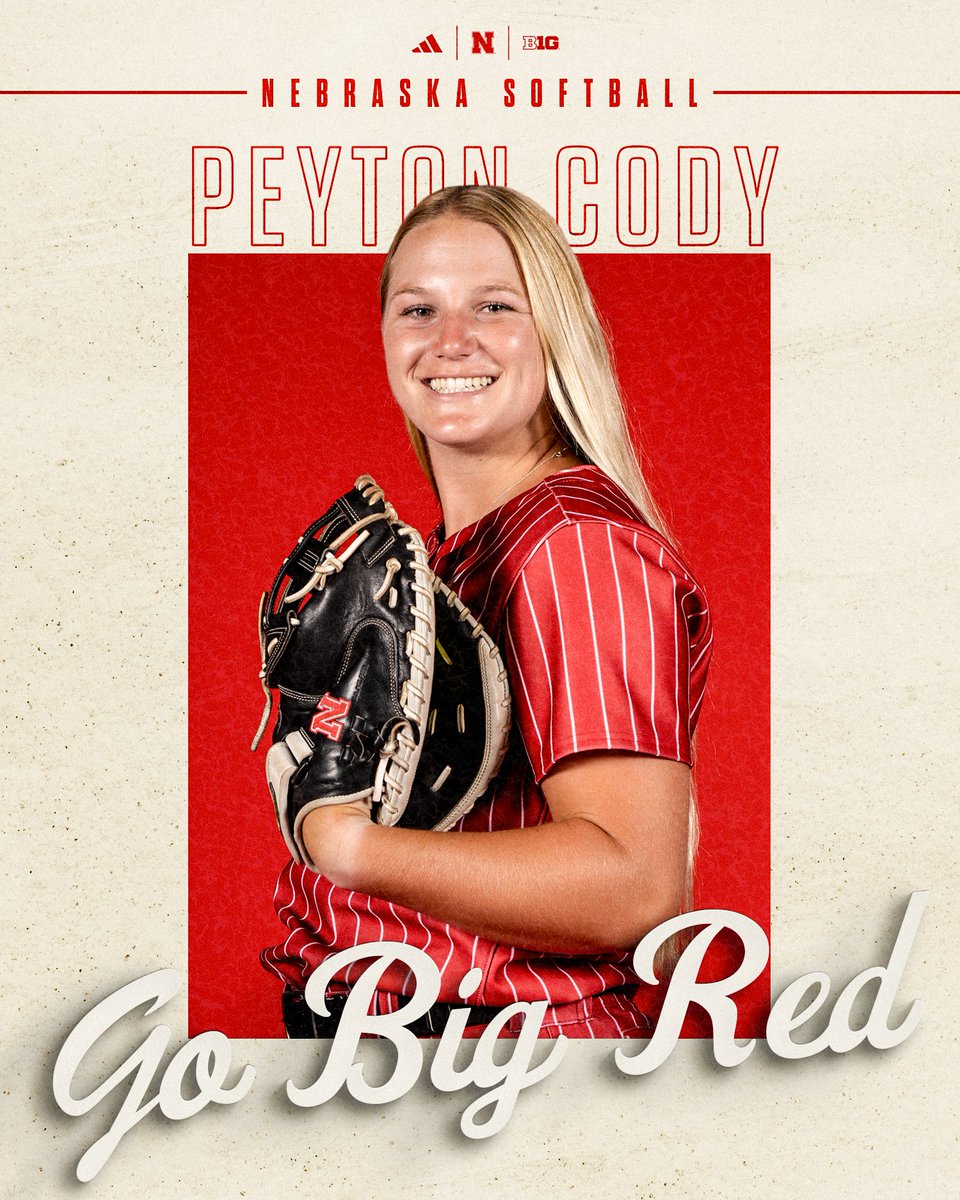 Give an official Big Red welcome to the newest member of the Husker family, grad transfer <a href="/pup__18/">Peyton Cody</a>!

#GBR | go.unl.edu/sg8v