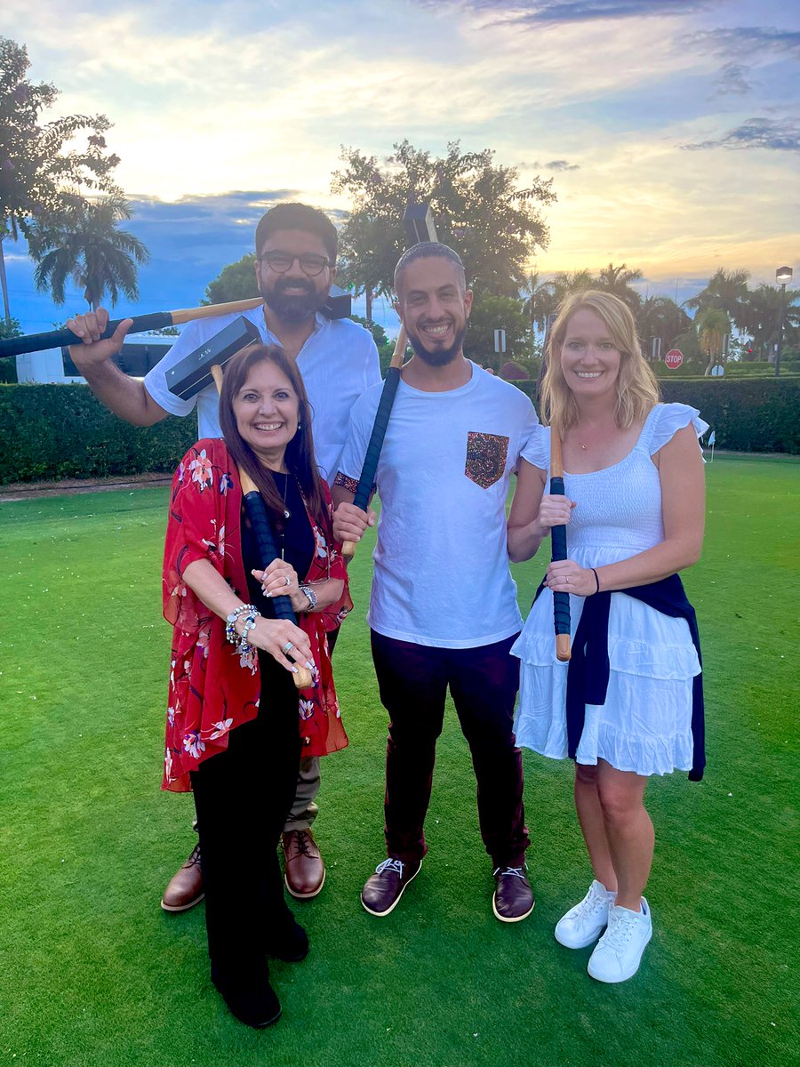FLPathologists's tweet photo. Last night the #FSP Board of Directors and Faculty enjoyed an evening at the National Croquet Center to kick off #FLPathConf. Thank you to @carisls for supporting and joining in the fun! https://t.co/wPv9r3Qvmk