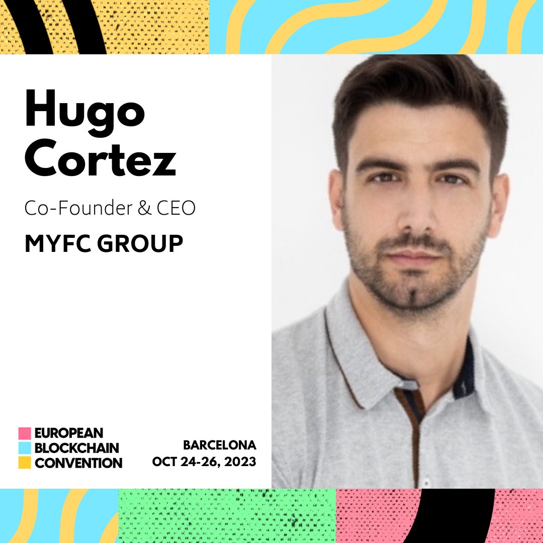 EBlockchainCon's tweet photo. Exciting news! 💥

@HugoCortezD, Co-Founder and CEO of MYFC Group, will be a speaker at the 9th edition of the @EBlockchainCon 👏

Welcome to the EBC, Hugo! 🚀🌕 https://t.co/N7QZJQon8G