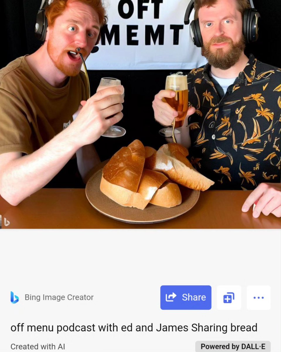 Comedypodcastde's tweet image. AI creating podcasters having fun
#offmenu
#sociallydistantsportsbar
#drunkwomensolvingcrime
#parentinghell