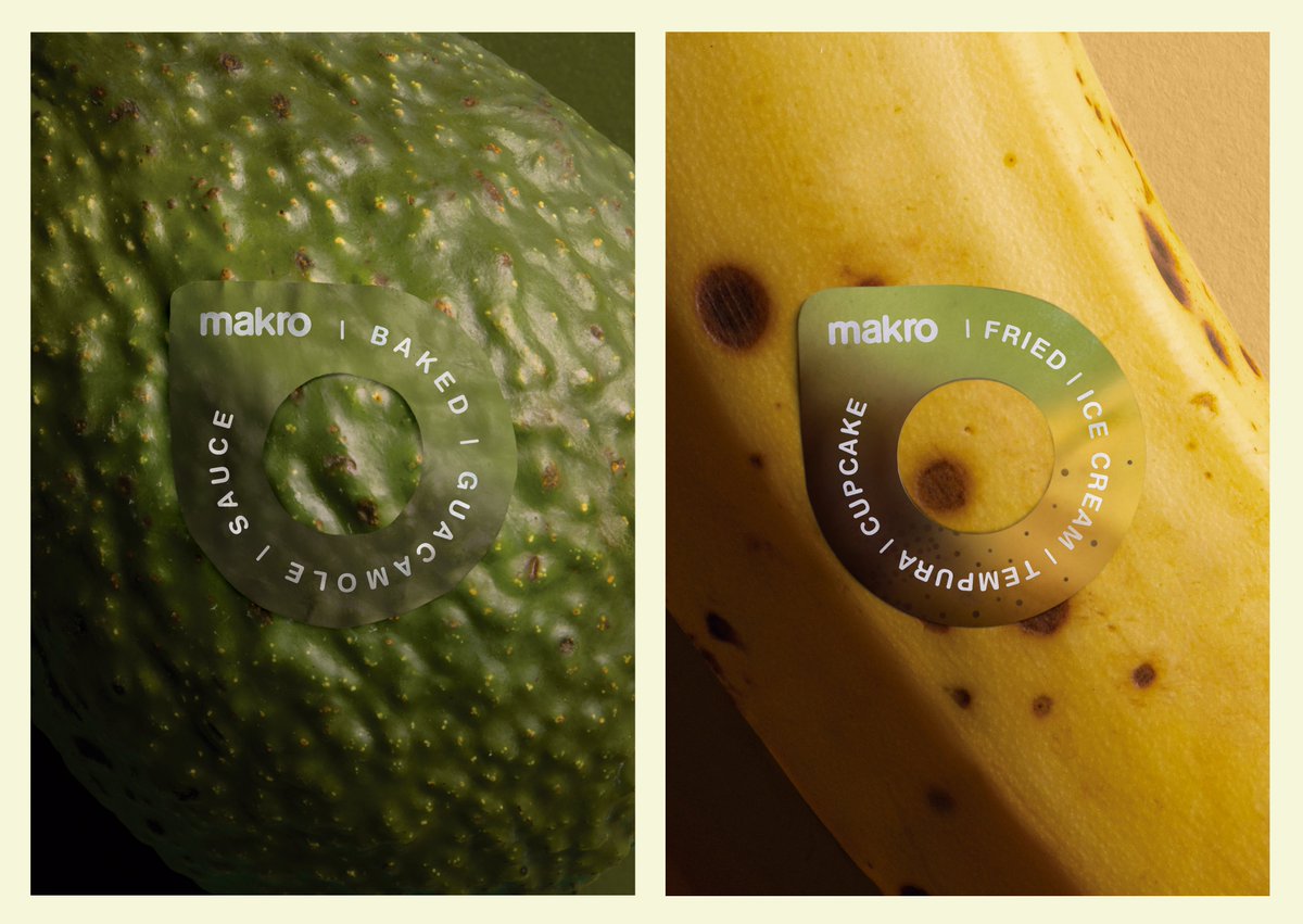 RohaDaud's tweet photo. This simple solution by the @greygroup helps Makro's consumers combat food waste by educating them on how to use the produce at each stage as the fruit changes color.  

https://t.co/7bsW2lGF89 https://t.co/FuUb4AXUcf