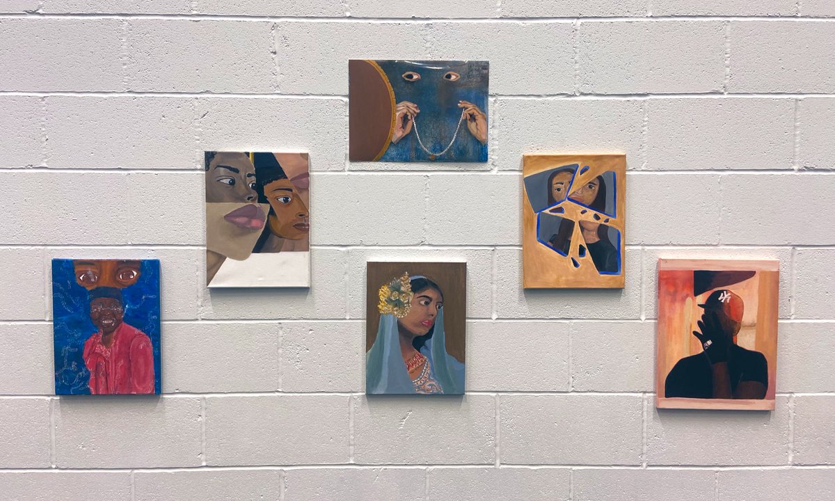 Showcasing the work of our incredible Year 10 artists with an exhibition for the end of year celebration evening this week! 👩🏻‍🎨🖼️ #GCSEArt #edutwitter #artteacher #teachertwitter #artexhibition