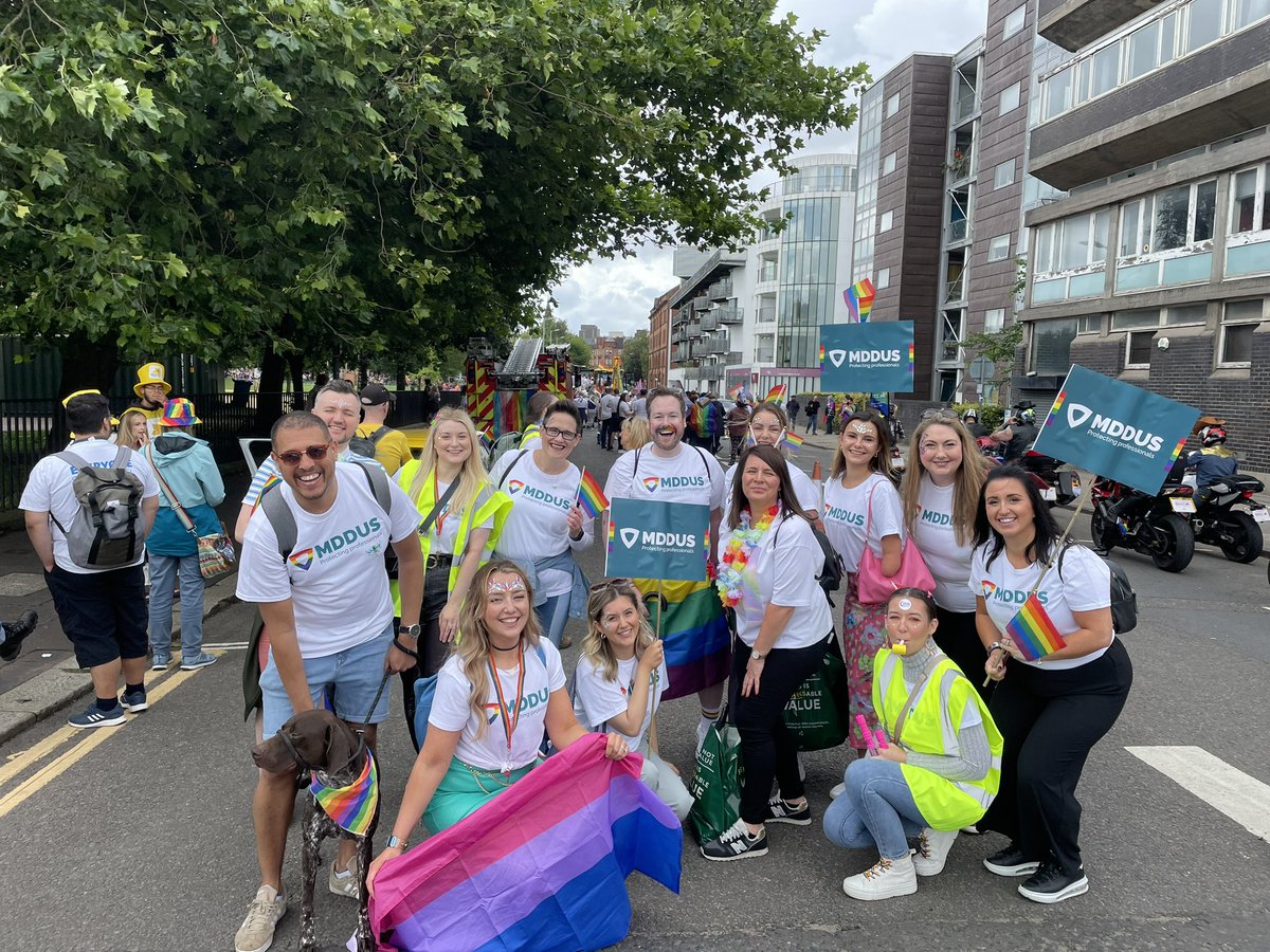 MDDUS_News's tweet photo. We’re delighted to be representing MDDUS members, colleagues and the community at Glasgow Pride @MardiGla 🏳️‍🌈 #pride #prideglasgow https://t.co/uHA9gn7aE7