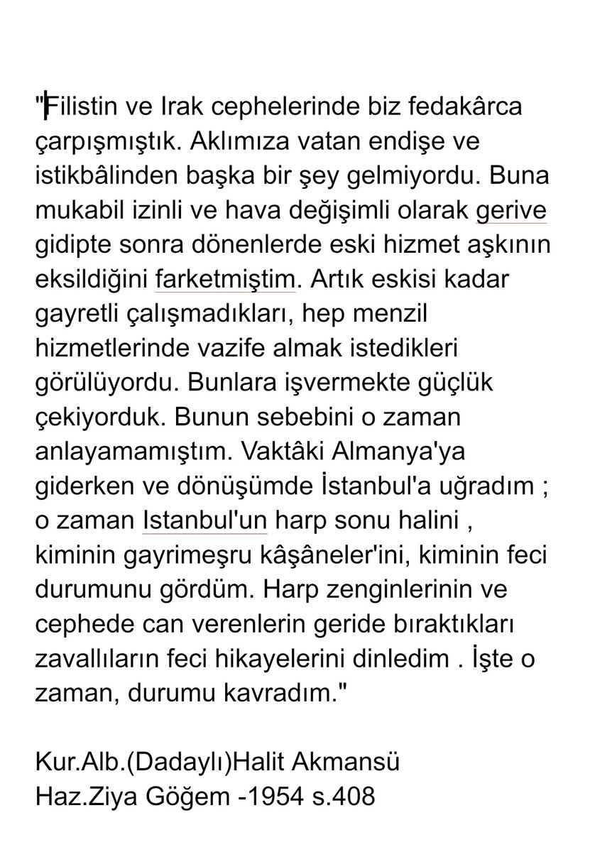 1DS son yılında Osmanlı ordusunda motivasyon kaybı
Kur. Alb. Dadaylı Halit (Akmansü) Bey'in hatıralarından...
#1DSnotları