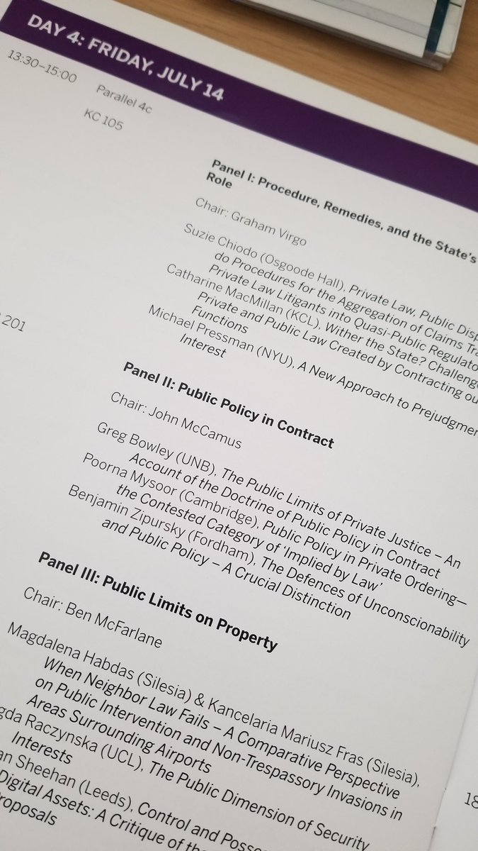 It was so much fun presenting my paper on the role of public policy in terms implies by law!