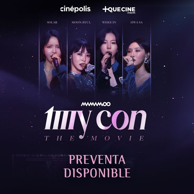 ajimenezsot's tweet photo. ¿Listx para cantar junto a #MAMAMOO? La preventa para MAMAMOO: #MyConTheMovie ya está disponible. ✨ Claro que si! https://t.co/Lc0tx7i9SQ