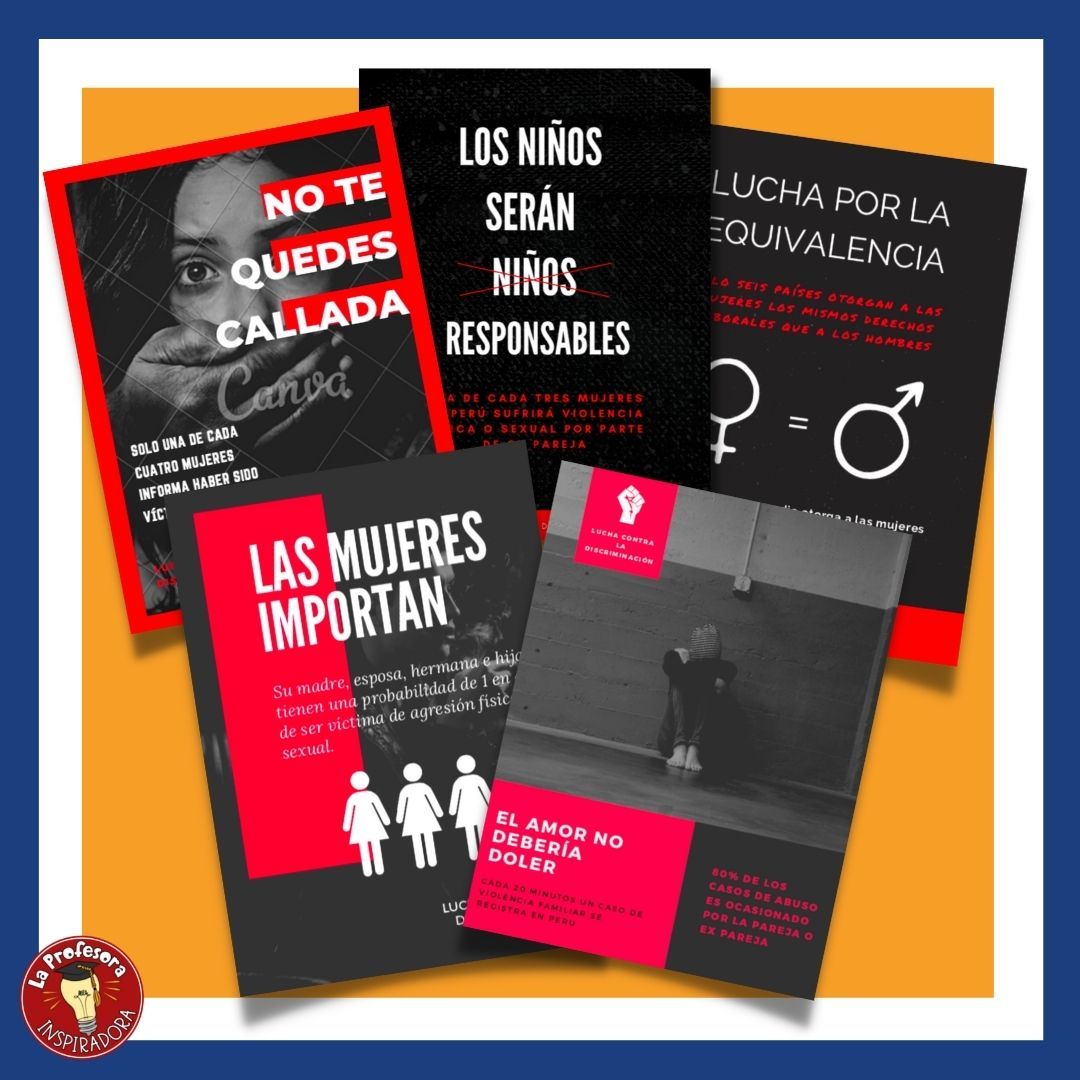inspiradora_la's tweet photo. My students are ON FIRE! 🔥🔥🔥

Look at this sample of their projects to protest gender-based violence &amp; discrimination!

Watch out world 🌎! There are some superheroes coming through! 🦸🏻‍♀️🦸🏾🦸🏼‍♂️

#langchat #studentshoutout #mujerlibre #justiciasocial #stopviolenciadegenero https://t.co/MpcjclSUP7