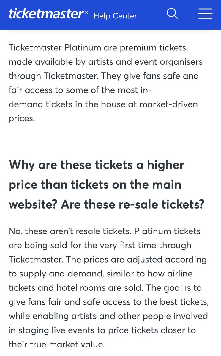 bookgal69's tweet photo. @laverty_bryan @cocteau8 @WasOnceLoved @depechemode What Ticketmaster call ‘platinum tickets’ are actually ones with surge pricing. That probably explains the exceptionally high prices https://t.co/ZIgaNytzNS