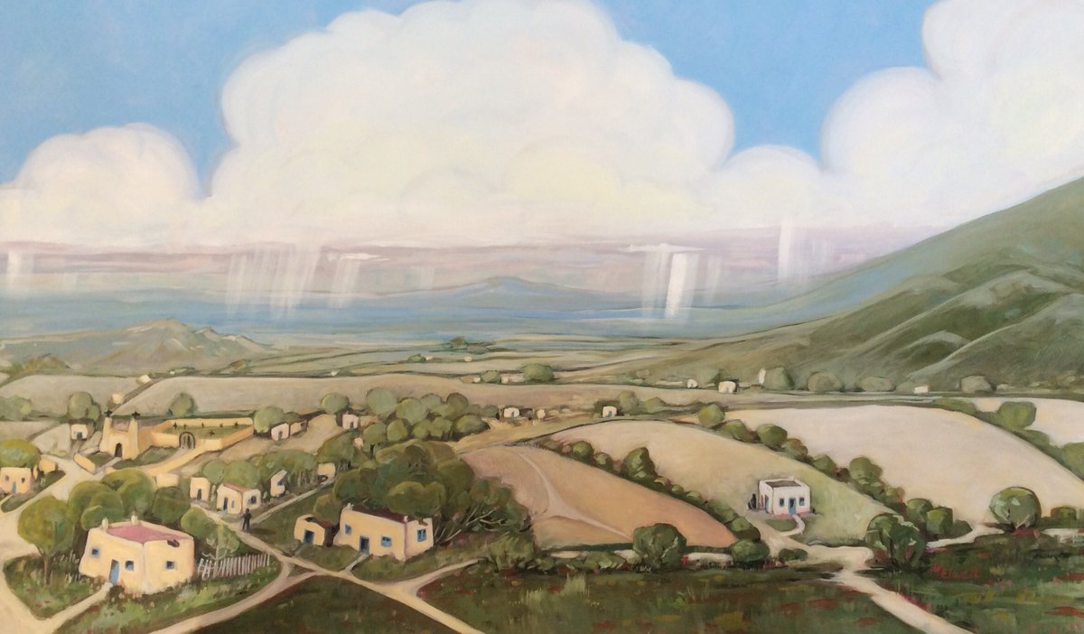 melodyromancito's tweet photo. "From the Foothills," oil on canvas by Melwell, 48x60 – Call Parsons Gallery of the West at +1-575-737-9200 https://t.co/ZDr3uC9T9y