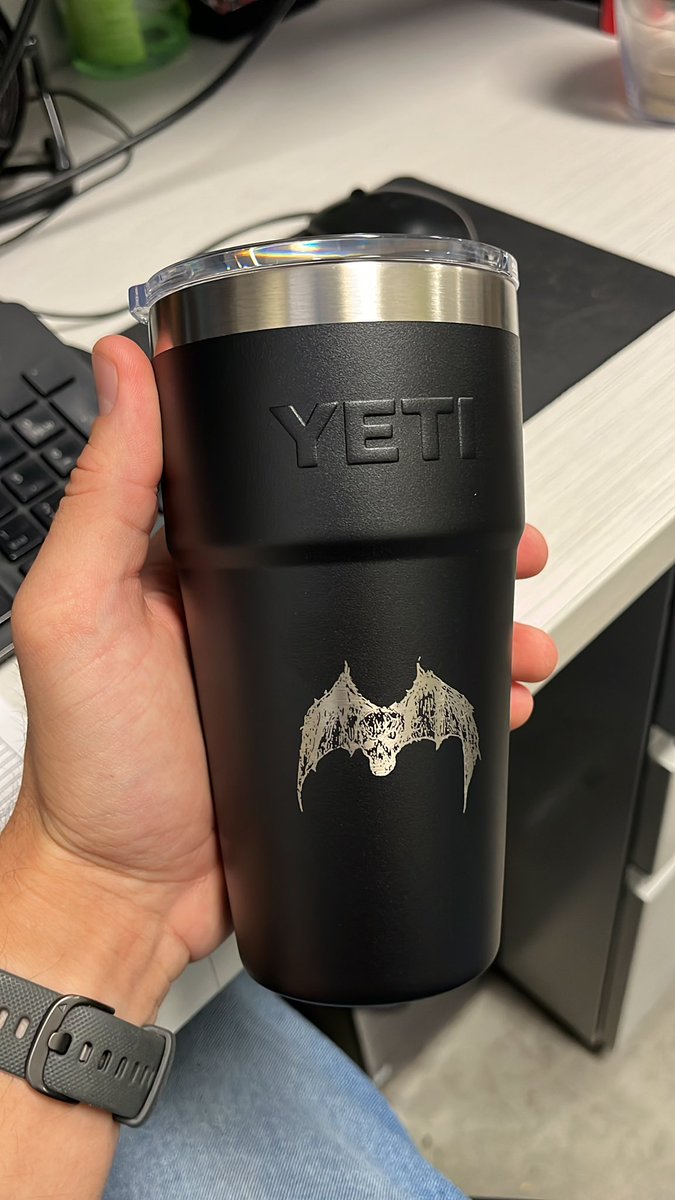 thesuspended7th's tweet photo. say GM to the Wesbat yeti 😤 #libad #customyeti https://t.co/igC90SqDeE