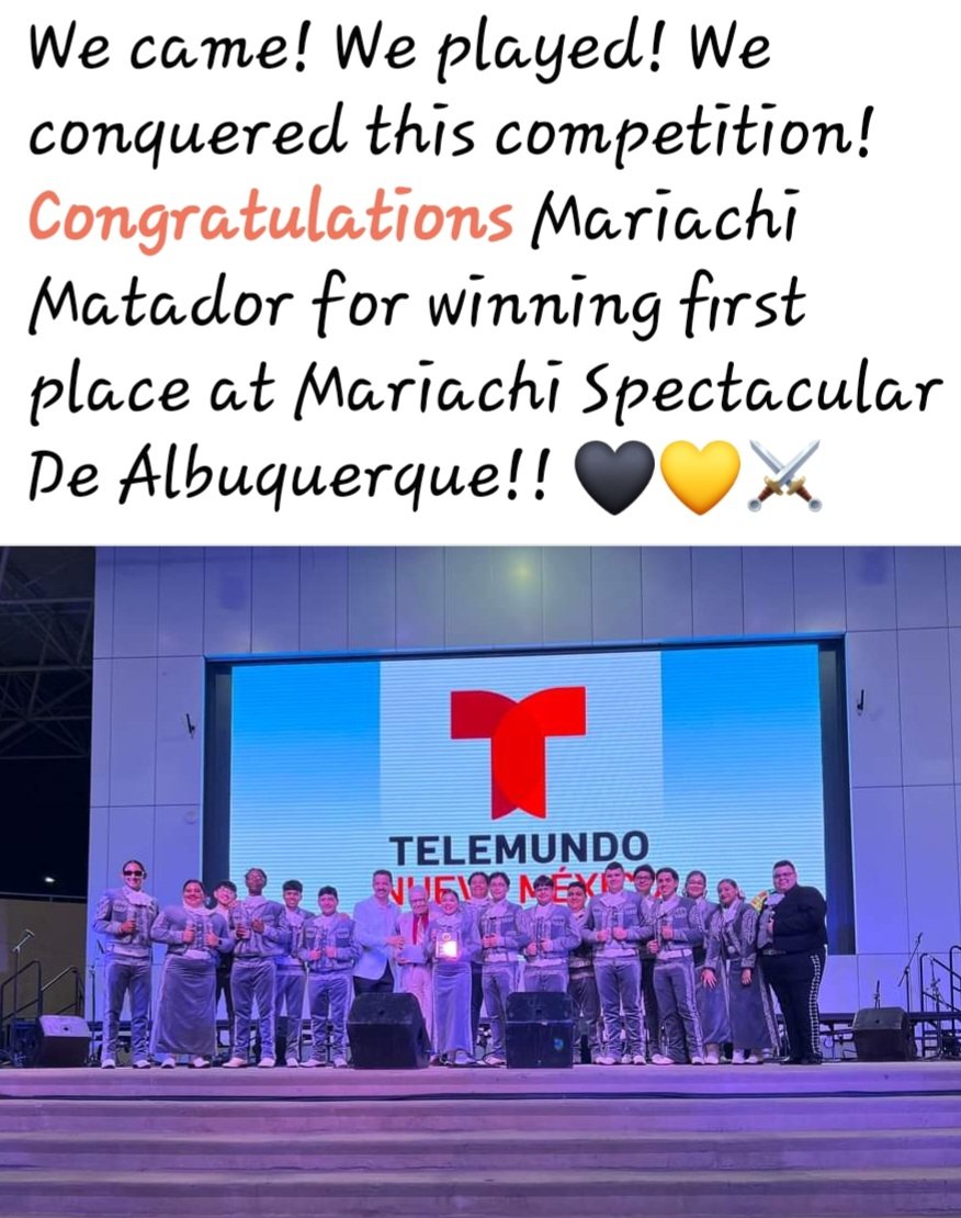 ¡Felicidades! It's a great day to be a Matador 🖤💛