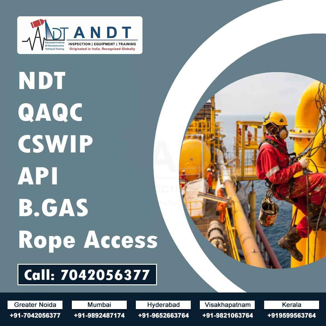 🌟 Reach New Heights with #ANDT Training Courses!🎓

🔍 NDT & QAQC:
⚙️ Rope Access:
🔩 #CSWIP:
🔥 #B.GAS:
📝 #API:

🌐 Online, Classroom & Flexible Schedule
📞 Call Now: +91-7042056377

#RopeAccess #IRATA #ISRO #Congratulations #NDT #QAQC #WeldingInspection #Chandrayaan3