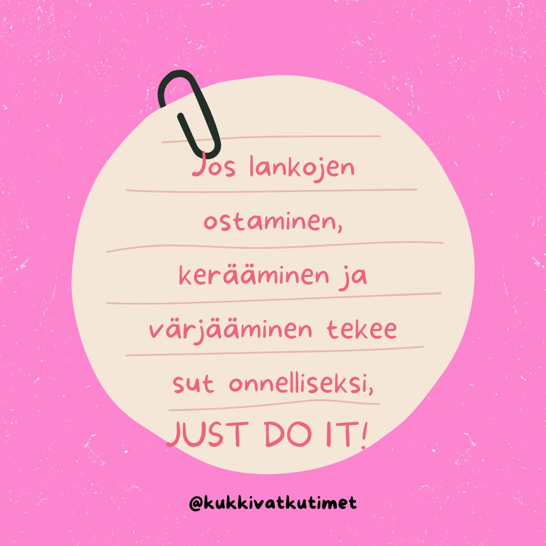 KKutimet's tweet photo. Mitäs mieltä sä olet?

P.s. + kaikki muut käsityötarvikkeet ja -välineet. ✌🏻🌸

#mielipide #neulo #neulominen #käsityöt #neuloosi #käsityö #harrastus #työ #onni #onnellisuus #kysymys https://t.co/oyvUVE5Zhx