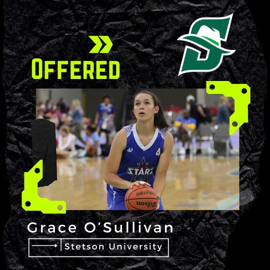 Congratulations to 2025 <a href="/OSullivanGrace_/">Grace OSullivan</a> on receiving an offer from <a href="/StetsonWBB/">StetsonWBB</a> ⭐️⭐️