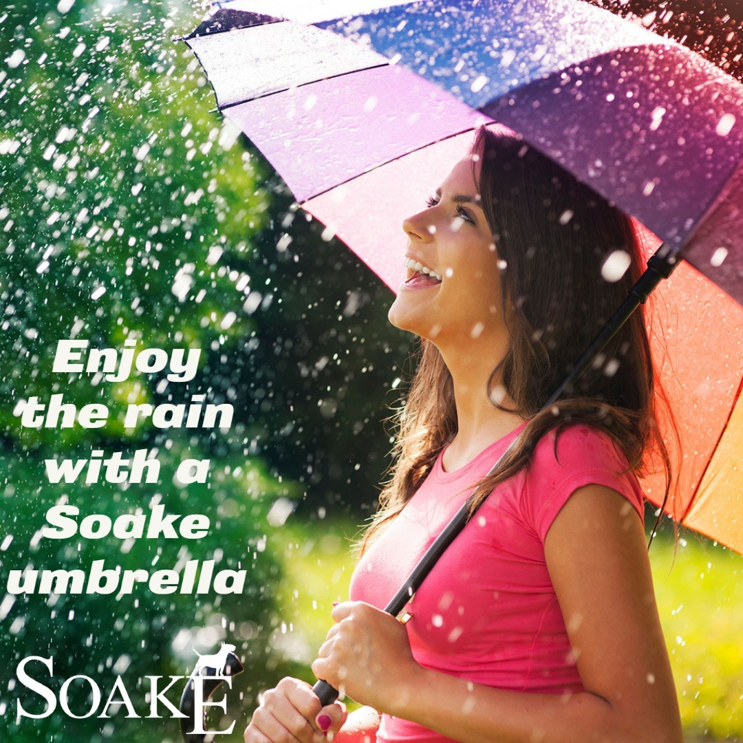 Enjoy the rain with Soake. #soake #soakeumbrellas #umbrellas #bespokeumbrellas