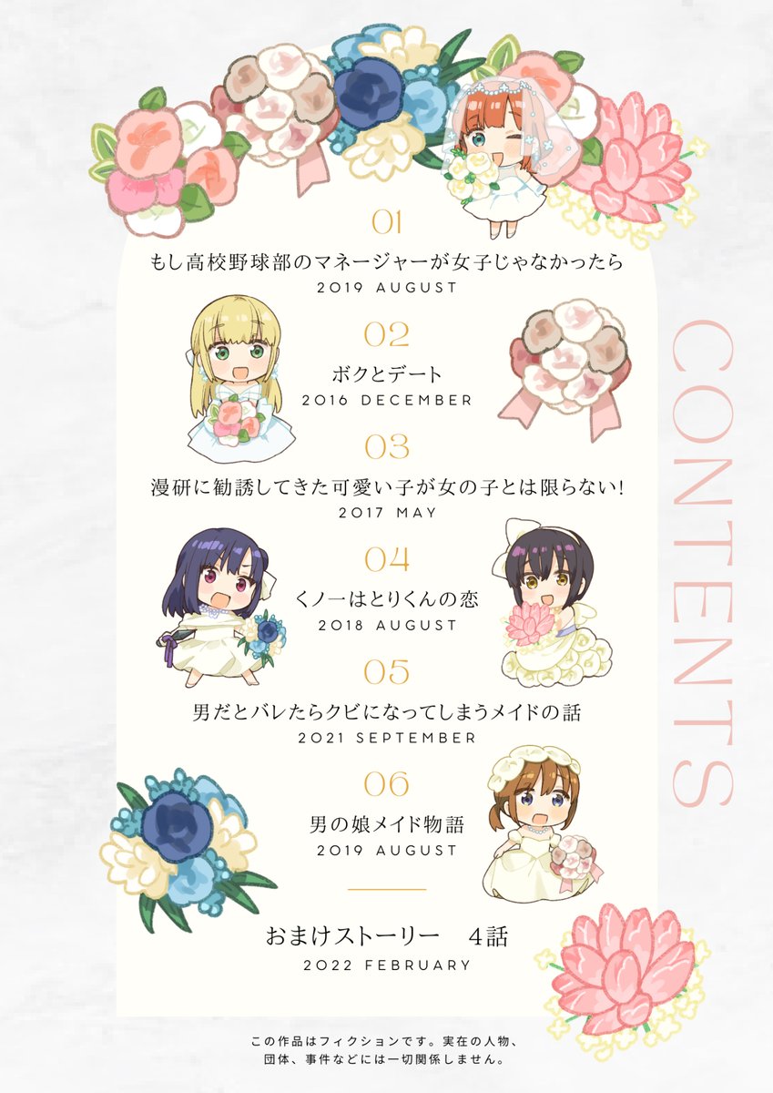 【男の娘同人作品総集編】
Kindle先行で配信始まりました💒✨
2016年〜2021年までに発行した発行した男の娘(女装)同人漫画を再録し、新たにおまけ漫画を加えた総集編です。
さくっと読めるほのぼのラブコメ作品です😘
https://t.co/6DNwCgaUAC
