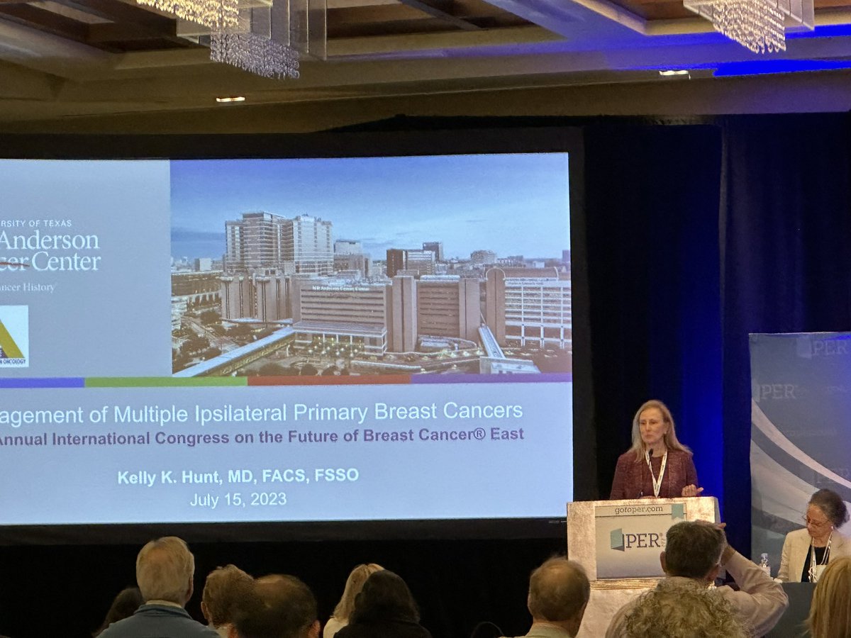 cwspeers's tweet photo. @KellyKhunt from @MDAndersonNews giving an incredible lecture on how to think about multifocal #breastcancer management with the most recent #ACOSOG Z11102 trial at #IBC2023 https://t.co/x3MnpEeg1o