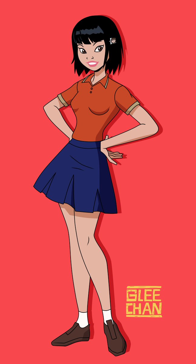 Glee_chan's tweet photo. @ImCherylwww In your last video you asked for FanArt. So I drew you in Scooby-Doo's art style. https://t.co/aYiPizRPTI