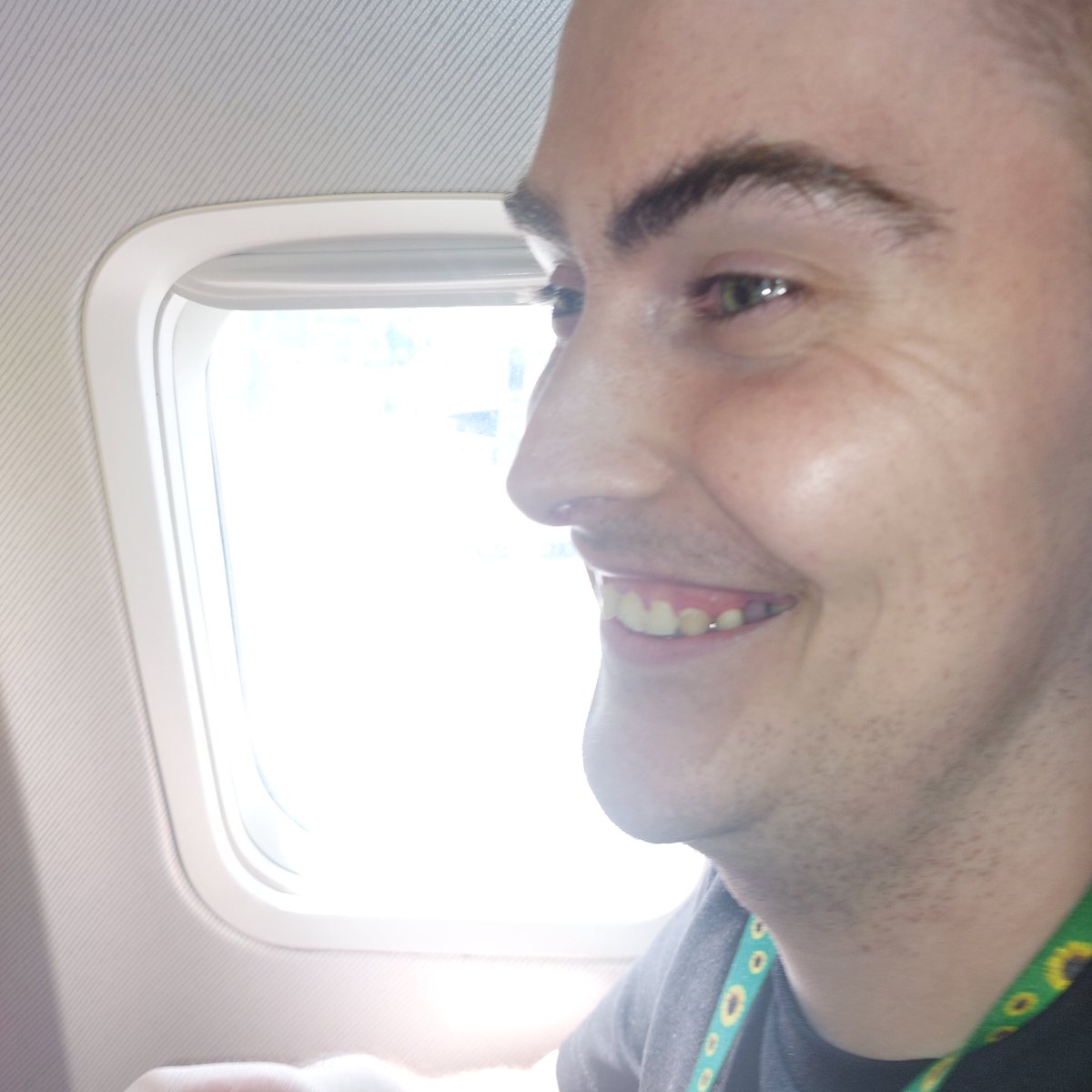 This is how happy Ryan was when he flew for the very first time, I think this picture says it all.