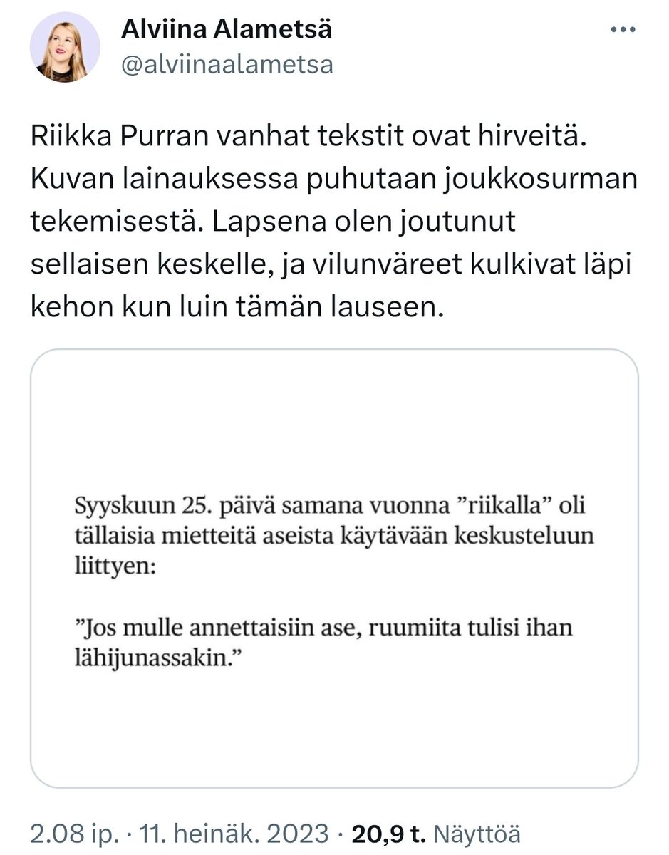 LGXtwiit's tweet image. Eikö ole eturistiriita kun epäluottamuksen kohteen kanssa mukana epäluottamusta aiheuttaneissa keskusteluissa ollut henkilö päätti kutsutaanko @SuomenEduskunta koolle?
@hsfi @MTVUutiset @STTuutiset @iltasanomat @iltalehti_fi @yleuutiset #hallaaho #riikka #scripta #Purra #persut