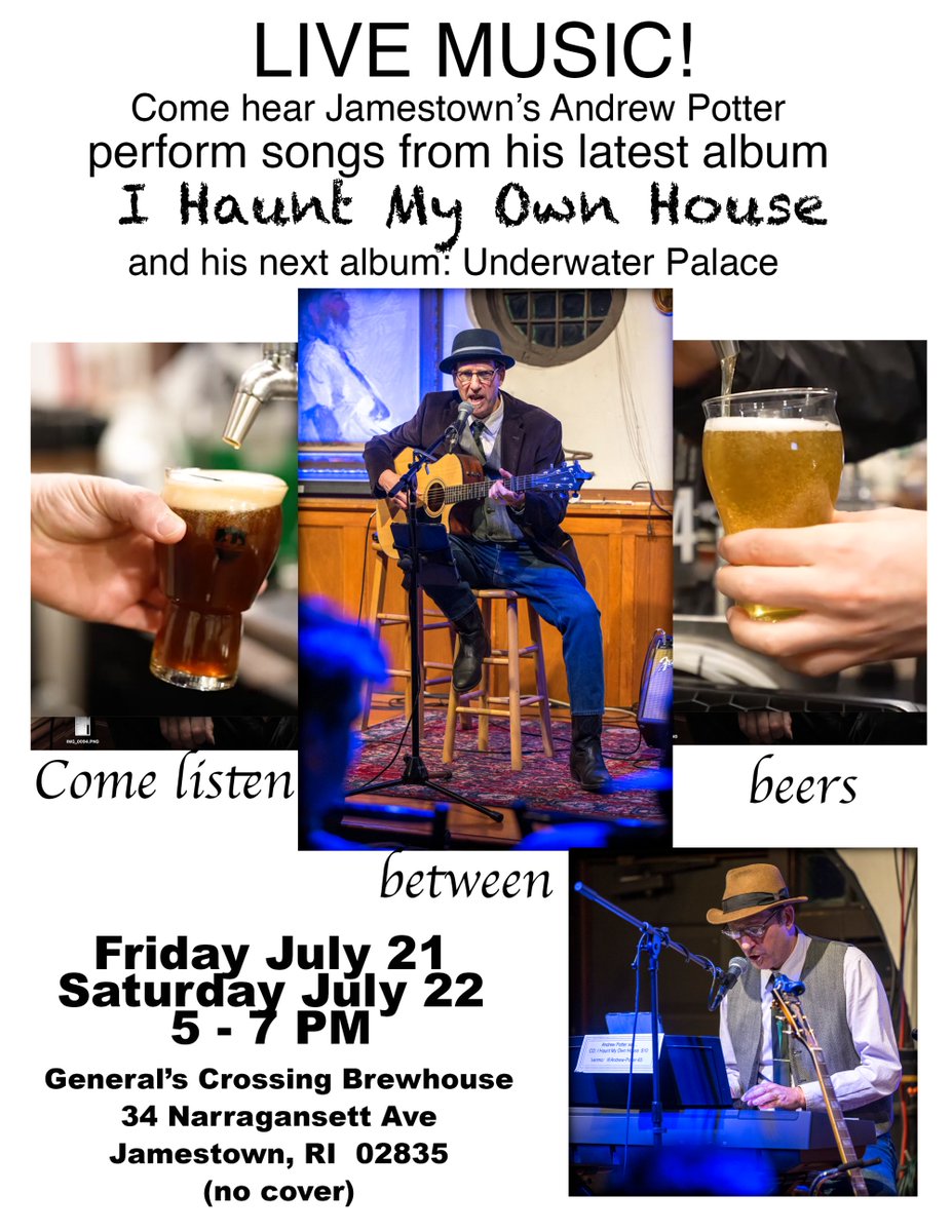 Grab a cold  one and join us 🍻 Live Music! - Andrew Potter Friday &amp; Sat!