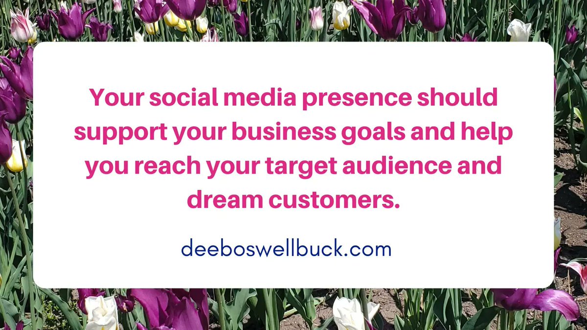 Your social media presence should support your business goals and help you reach your target audience and dream customers.
#digitalmarketingtips #torontobusiness #canadianbusiness 
buff.ly/3O2TipP