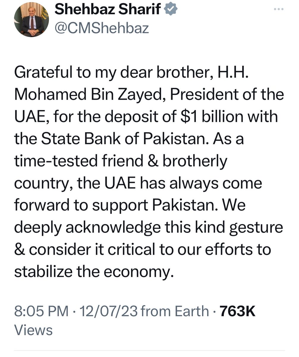 Two nations. 
Two trajectories.

Shehbaz Sharif thanks UAE for giving $1 billion loan to Pakistan.

Modi Ji announces the establishment of IIT Delhi campus in Abu Dhabi &amp; trade in local currencies.