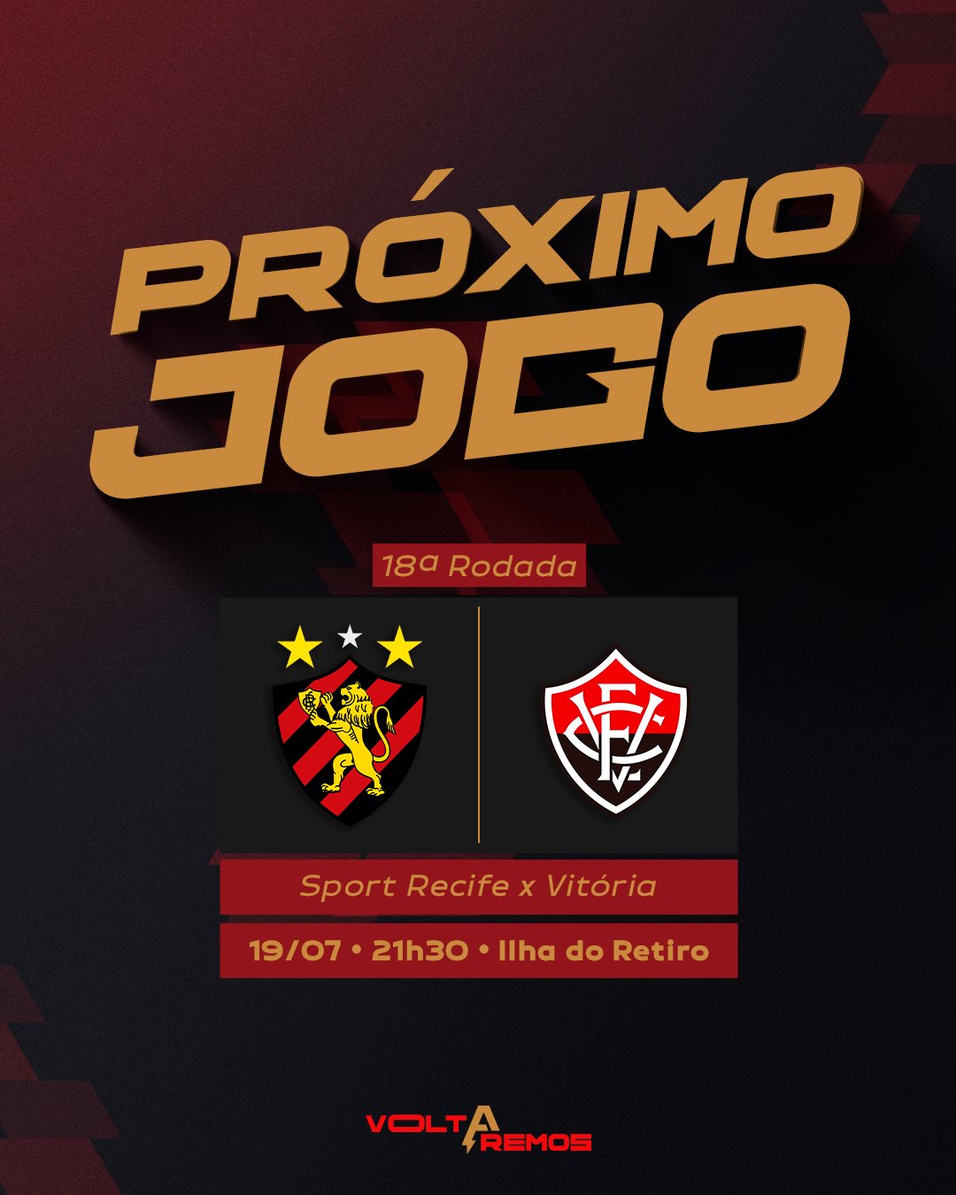 Sport Club do Recife on X: Nosso próximo jogo é na Ilha do Retiro: Sport e  Vitória se enfrentam nesta quarta, às 21h30, pela 18ª rodada do Brasileiro.  #LeãoNoBrasileirão  / X