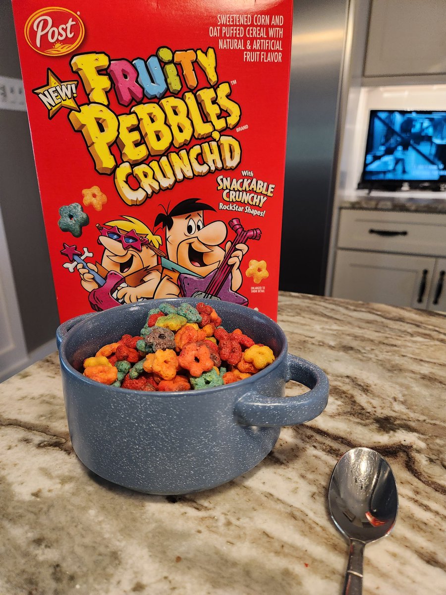 Good morning, WV! Fruity Pebbles Crunched...think Froot Loops texture with FP flavor. 7.3 #WVisThePlaceToBe Have a great day!