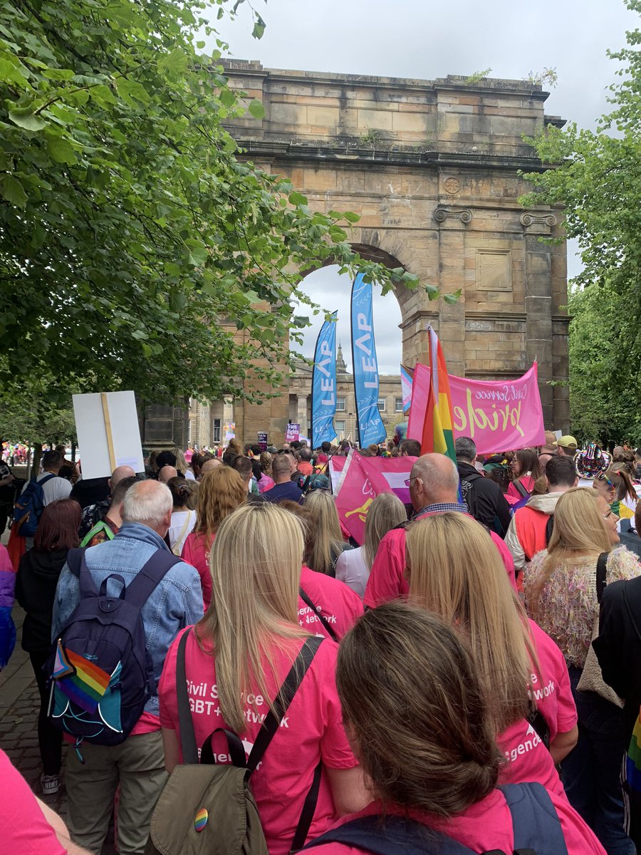 Penny_innes's tweet photo. Lots of love in Glasgow for Pride today.  

Thanks Civil Service LGBT+ Network for letting us march with you. Great uplifting experience.

 @MardiGla  #LGBT https://t.co/J3G8vJVbtY