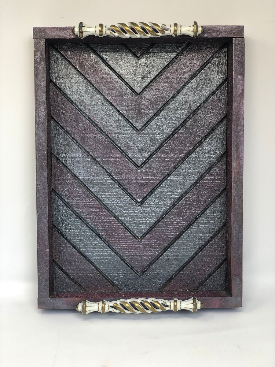 TheArabesque's tweet photo. #ChevronPattern #RusticWoodTray The Arabesque® Large 12" x 16" x 2" Decorative Rustic Coffee Table or Ottoman Tray With Metallic Finish. Simple High Style Home Decor
https://t.co/dRW38krJGk https://t.co/8LwZ12UGth