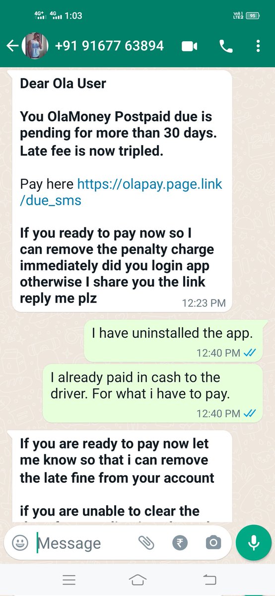 abcondecors's tweet photo. @olamoney_in @Olacabs Ola money is harassing with calls from pvt numbers. https://t.co/nqE7L5n9j7