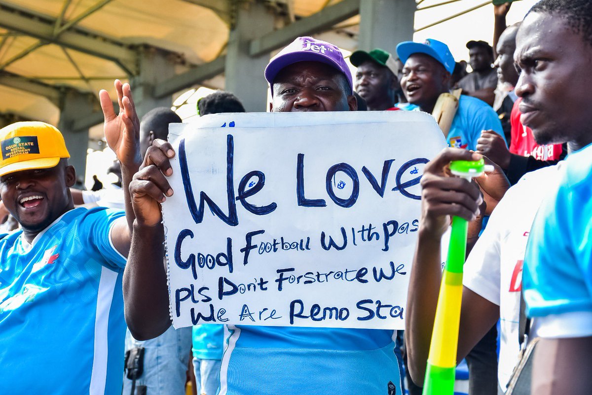 ns8official's tweet photo. Beyond victory, style of play matters for fans of @RemoStarsSC 💫👌🏾

They love good possession based football. Get ready for an explosive encounter against @SportingLagos tomorrow!

Remo Stars fans, what’s your prediction for tomorrow’s game?

#NaijaSuper8final #FootballisHome https://t.co/RBvc58s966