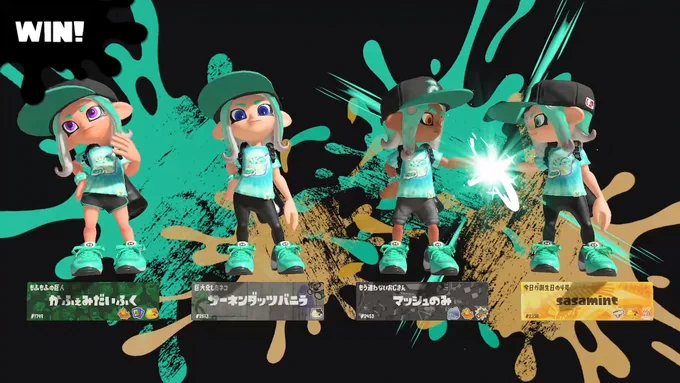 今日一緒にスプラトゥーンしたみんなと全員ストリートファイターした。 #スプラトゥーン3 #Splatoon3 #NintendoSwitch