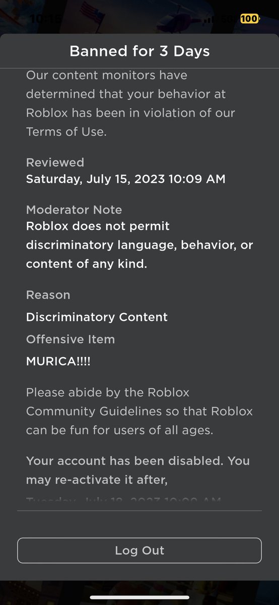 sml828's tweet photo. Roblox moderation on top! https://t.co/h2ExmAoK8C