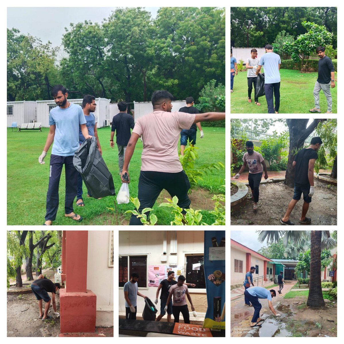 shyam_mm's tweet photo. On the 4th day of ABVP Week, we organised a Cleanliness drive in the university premises.
#75yearsofabvp 🚩🚩 https://t.co/bPRtRr360a