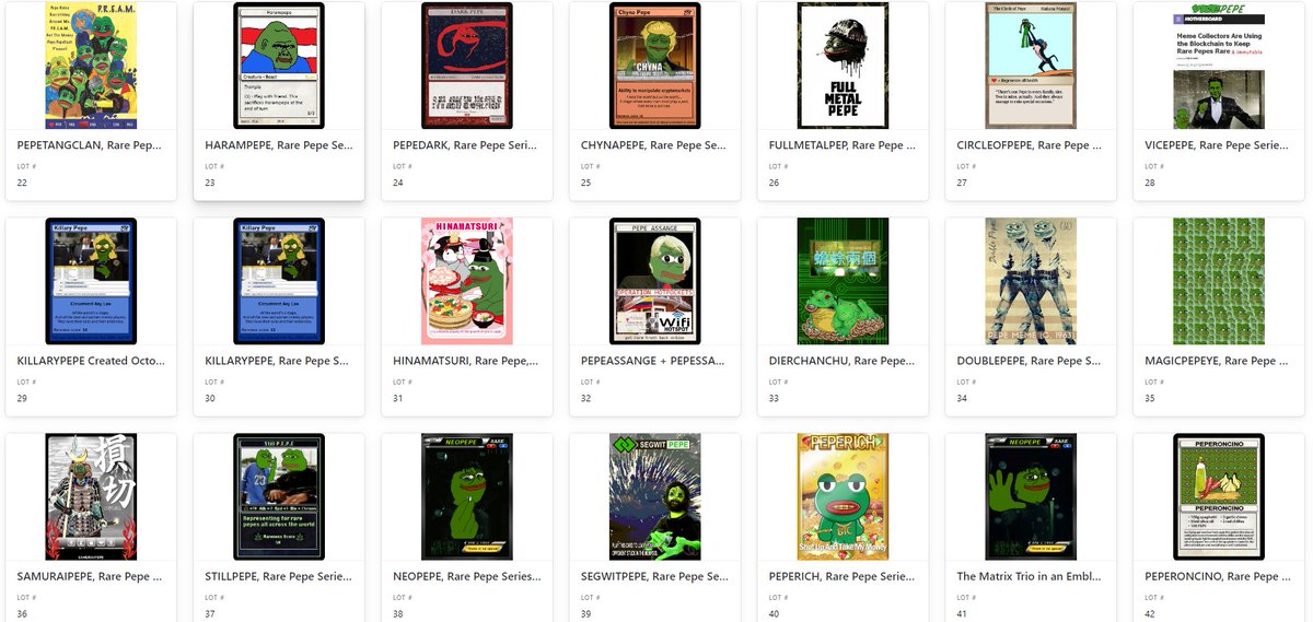RoaringAuctions's tweet image. DOWN SO BAD BOBO BEAR BOTTOM OF THE MARKET #Counterparty #NFT #Auction at 22:00 UTC

WHAT DOES FULL #BOBO LOOK LIKE???

54 Crazy Lots in One Hectic Session, Almost Every Reserve 40% Of Floor Or Less!!

#RarePepe #PEPE Visual Gallery airtable.com/app0bTAuLFx8v1…