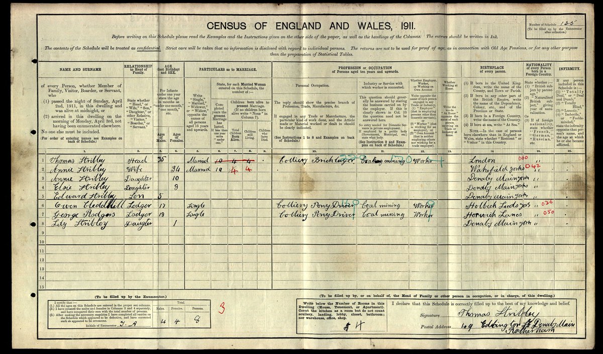 danddfhs's tweet photo. 2. He married Annie Moore on 20th October 1900, Earls-Heaton, Yorkshire. They had three daughters and one son. In 1911 Thomasโs occupation was Colliery Brick Layer and the family lived at 49, Edlington Street, Denaby Main. #cadeby #doncasterisgreat #history https://t.co/KyylXF8BaE